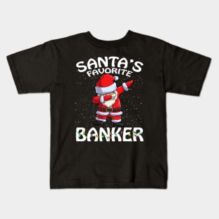 Santas Favorite Banker Christmas Kids T-Shirt